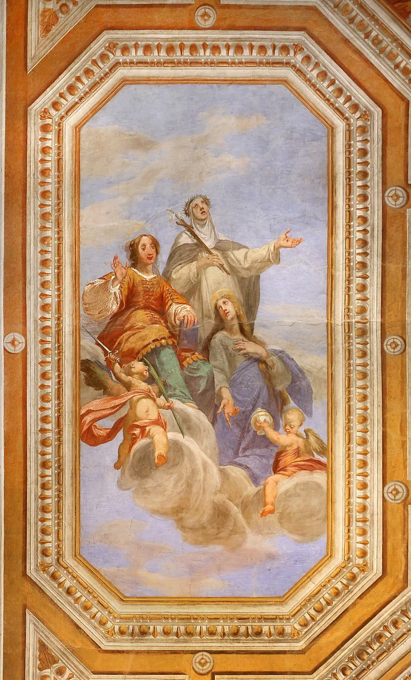 Oratorio dei Vanchetoni (Firenze) - Sante Lucia, Caterina da Siena e Maria Maddalena